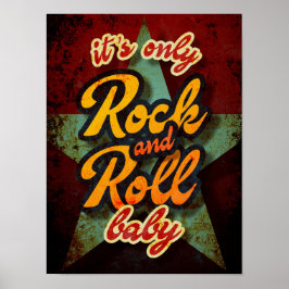 Seine einzige Rock- und Roll-Baby-Typografie Poster