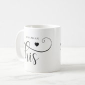 Seine | Elegante Typografie und Herz Kaffeetasse (Vorderseite Links)