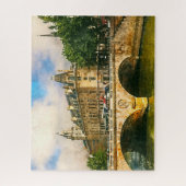 Seine Embankett und Napoleon Bridge, Paris Puzzle (Vertikal)