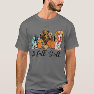 Seine Fall Yall Corgi Hund Mama Pumpkin Fall Thank T-Shirt