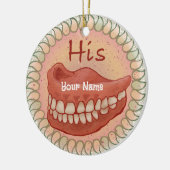 Seine falschen Zähne Keramik Ornament (Links)