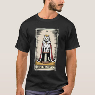 Seine Fauchende Majestät Tarot Karte Mystische Kat T-Shirt