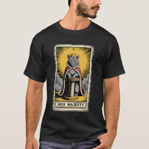 Seine Fauchende Majestät Tarotkarte Mystische Katz T-Shirt