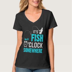 Seine Fischuhr Fischfang Natur im Freien T-Shirt