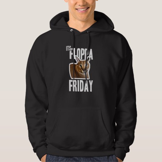 Seine Floppa Friday Meme Hoodie (Vorderseite)