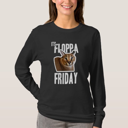 Seine Floppa Friday Meme T-Shirt (Vorderseite)