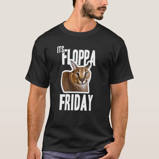 Seine Floppa Friday Meme T-Shirt (Vorderseite)