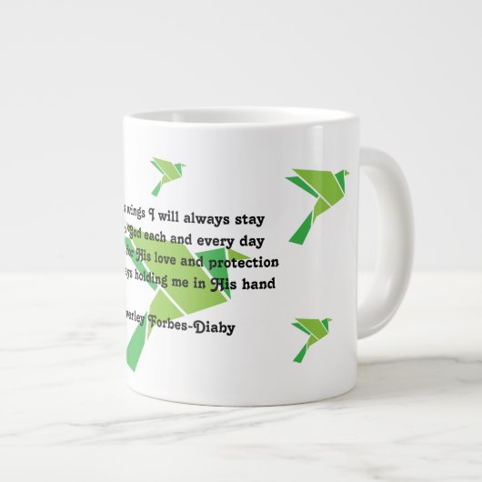 Seine Flügel Jumbo-Tasse (Vorderseite Rechts)