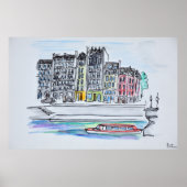 Seine-Fluss | Ile Saint-Louis, Paris Poster (Vorne)