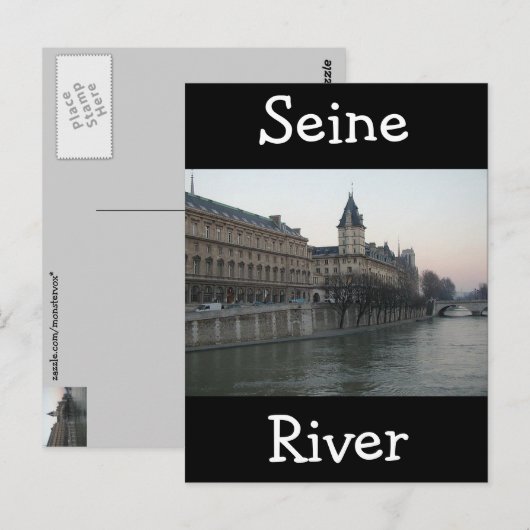 Seine-Fluss Postkarte (Vorne/Hinten)