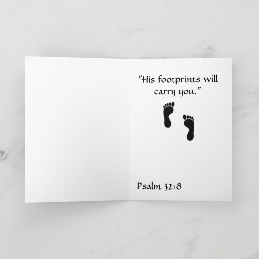 Seine Fußstapfen-Grußkarte Karte (Innenseite)