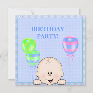 SEINE GEBURTSTAGLICHE EINLADUNG BLAU