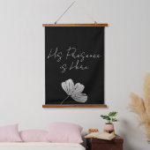 Seine Gegenwart ist hier Botanische Bibelkunst Scr Wandteppich Mit Holzrahmen (Schlafzimmer)