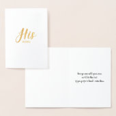 Seine Gelübde - Goldfolie Folienkarte (Anzeige)