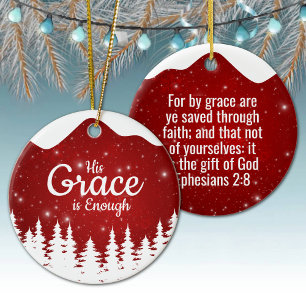 Seine Gnade genügt Göttliche Passage ⛪️ 🎄 Keramik Ornament