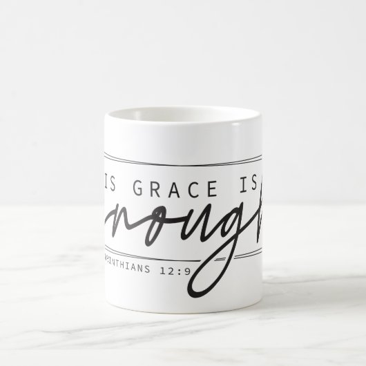 Seine Gnade ist genug 2 Korinthen 12:9 Bibelverse Kaffeetasse (Mittel)