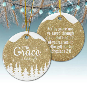 Seine Gnade ist genug Göttliche Passage ⛪️ 🎄 Keramik Ornament