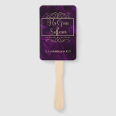 Seine Gnade (tief lila) Fächer (Vorderseite)