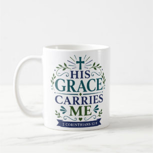 Seine Gnade trägt mich - tägliches Schriftzitat Kaffeetasse