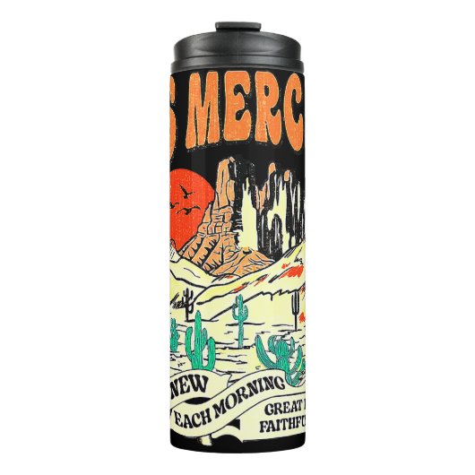 Seine Gnaden morgens, Klagen 3:23 Bibel, siehe Thermosbecher (Vorderseite)