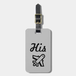 Seine graue und schwarze Gepäckmarke Gepäckanhänger