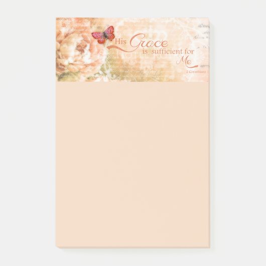 Seine Grazie reicht aus Post-it Klebezettel (Vorderseite)