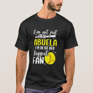 Seine größte FanSoftball-Abuela eines Softballspie T-Shirt