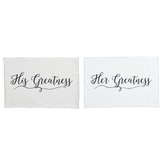 "Seine Großzügigkeit und ihre Großzügigkeit" Kissenbezug (Vorderseite-Set)