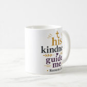 Seine Güte leitet mich Moderner christlicher Spruc Kaffeetasse (VorderseiteRechts)