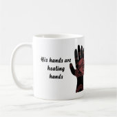 Seine Hände heilen Hände Tasse (Links)