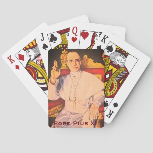 Seine Heiligkeit Papst Pius XII. - Katholische Kir Spielkarten (Rückseite)