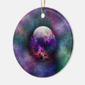 Seine helle Materialdekoration Keramikornament (Links)