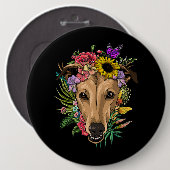 Seine Herbst-Yall-Niedlich Poodle-Herbstlaube Button (Vorne & Hinten)