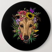 Seine Herbst-Yall-Niedlich Poodle-Herbstlaube Button (Vorderseite)