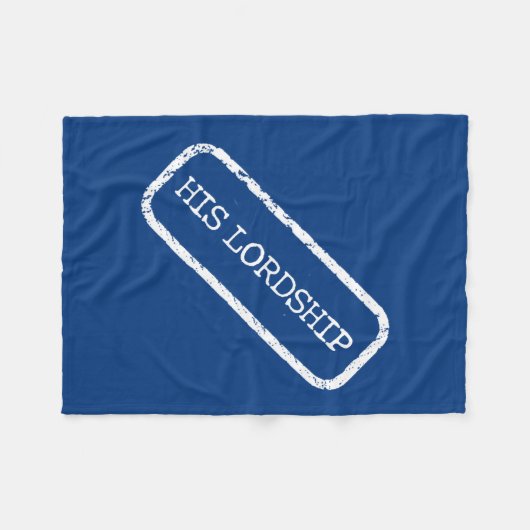 "Seine Herrschaft" Fleece Blankets (Vorderseite (Horizontal))