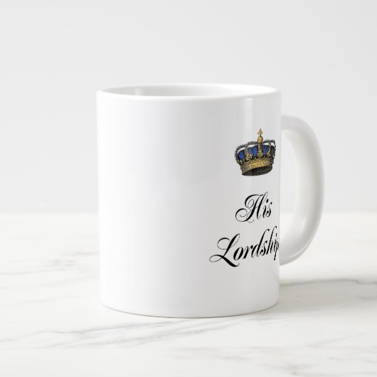 Seine Herrschaft Jumbo-Tasse (Vorderseite Rechts)