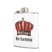 Seine Herrschaft "Königliche Krone" Flachmann (Links)