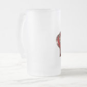 "Seine Herrschaft" Mattierte Glass-Bier-Tasse Mattglas Bierglas (Vorderseite Links)