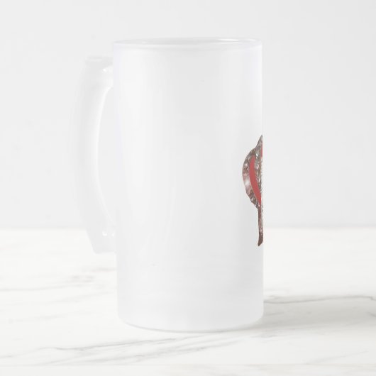 "Seine Herrschaft" Mattierte Glass-Bier-Tasse Mattglas Bierglas (Vorderseite Links)