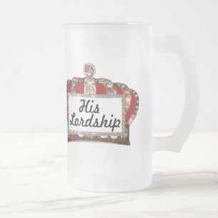 "Seine Herrschaft" Mattierte Glass-Bier-Tasse Mattglas Bierglas