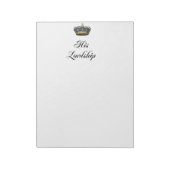 Seine Herrschaft Notizblock (Rotiert)