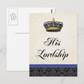 Seine Herrschaft Postkarte (Vorne/Hinten)