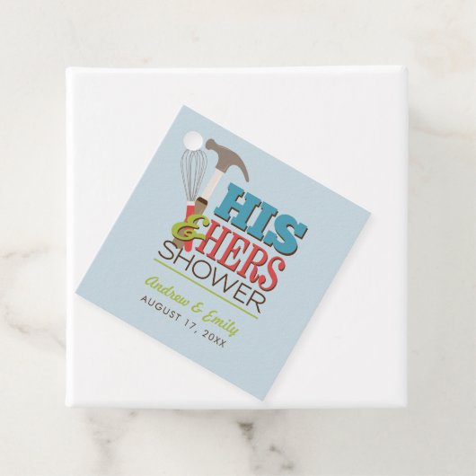 Seine & Hers Hammer Whisk Couples Dusche Geschenkanhänger (Beispiel)