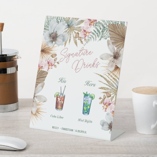 Seine Hers Havana Nights Kubanische Signature Drin Sockelschild (In SItu)