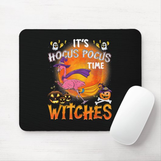 Seine Hocus Pocus Time Hexen Flamingo Mousepad (Mit Mouse)