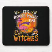 Seine Hocus Pocus Time Hexen Flamingo Mousepad (Vorne)