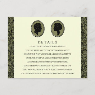 Seine & ihre Art Deco Silhouette Hochzeitskollekti Begleitkarte