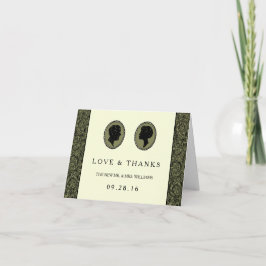 Seine & ihre Art Deco Silhouette Hochzeitskollekti Dankeskarte