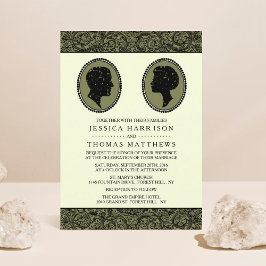 Seine & ihre Art Deco Silhouette Hochzeitskollekti Einladung