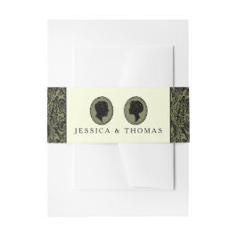 Seine & ihre Art Deco Silhouette Hochzeitskollekti Einladungsbanderole